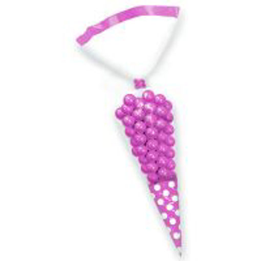 Picture of BRIGHT PINK CANDY CONES - 10 PACK